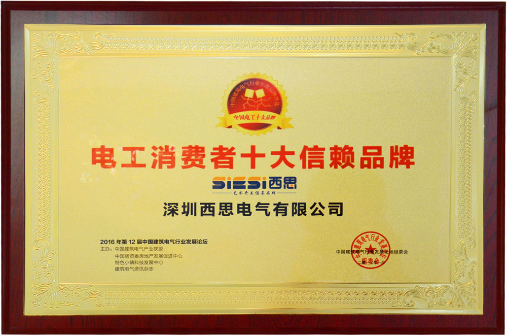 电工消费者十大信任品牌